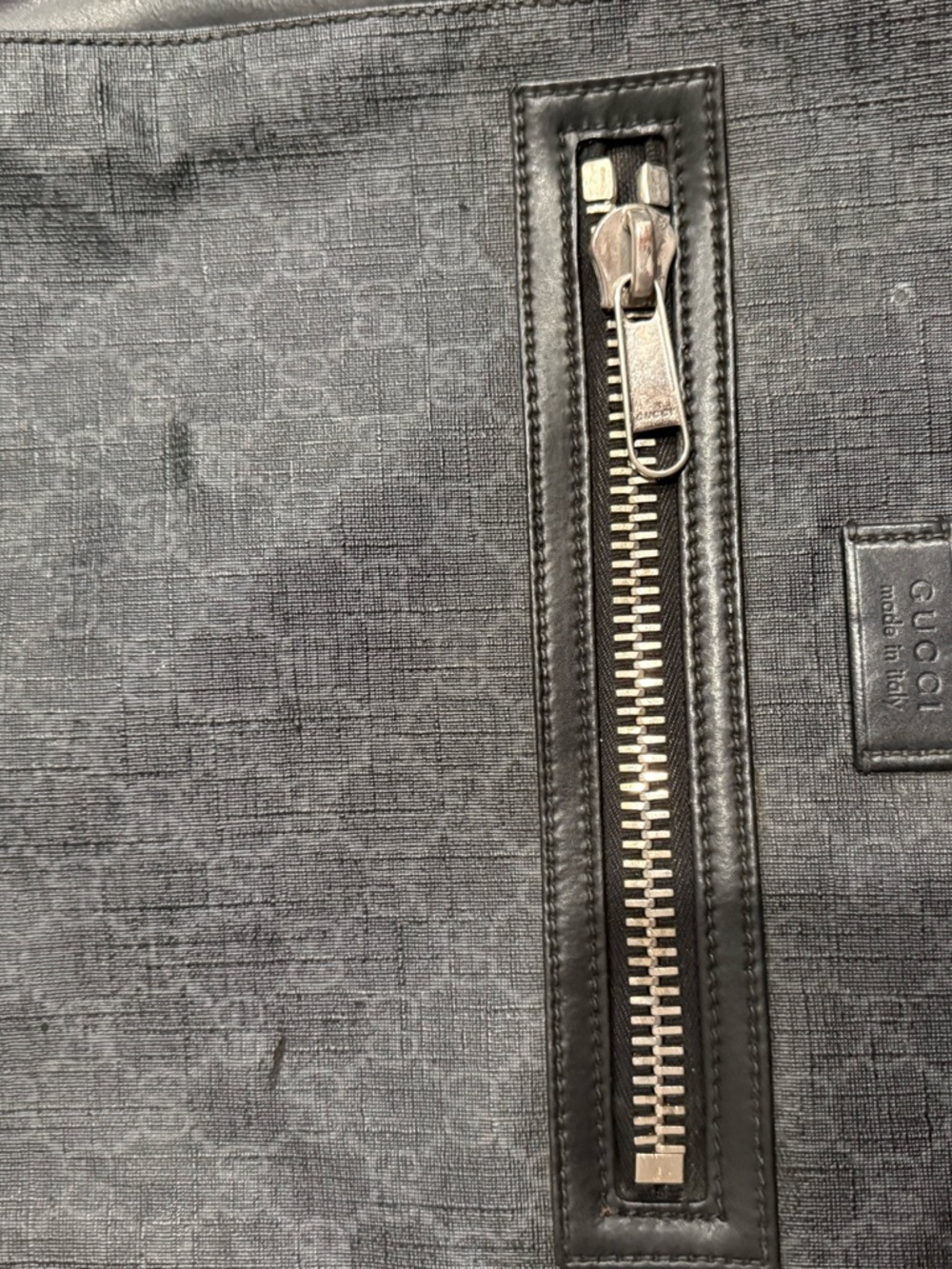 Gucci Black Monogram Messenger Bag with Red/Blue Strap - Picture 12 of 15
